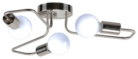 Φωτιστικό Οροφής Τρίφωτο Homelighting Shevy 77-8087 Nickel