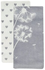 Πετσέτες Κουζίνας Fazzy 258 (Σετ 2τμχ) Grey-Ecru Kentia 40x60cm 100% Βαμβάκι