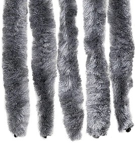 vidaXL Σήτα Πόρτας Ασημί 100x230 εκ. από Σενίλ