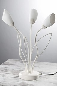 Επιτραπέζιο Φωτιστικό Gloriosa Φ35cm Γκρι με Οπάλ Γυαλί