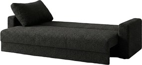 Καναπές Kleio Τριθέσιος-215φ 80β εκ.-Μαύρο