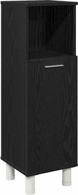 vidaXL Ντουλάπι Μπάνιου Μαύρη Οξυά 30 x 30 x 95 cm Επεξεργασμένο Ξύλο