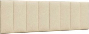 vidaXL Κρεβάτι με Στρώμα Hanko Κρεμ 160x200 εκ. Υφασμάτινο