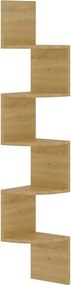 vidaXL Γωνιακή Ραφιέρα Τοίχου Sonoma Δρύς 19x19x123εκ. από Επεξ. Ξύλο