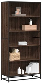 vidaXL Βιβλιοθήκη καφέ δρυς 80,5x35x170,5 cm Κατασκευασμένο ξύλο