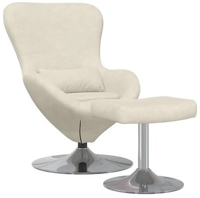 vidaXL Κάθισμα-αυγό 2 pcs Κρεμ 63 x 73 x 90 εκ Βελούδο