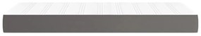 vidaXL Στρώμα με Pocket Springs Γκρι 120x190x20 εκ. Συνθετικό Δέρμα