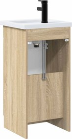 vidaXL Καθρέφτης μπάνιου με νιπτήρα Sonoma Δρυς 42 x 40 x 84,5 cm