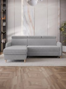Γωνιακός Καναπές Boho-Γκρι Ανοιχτό-Αριστερή