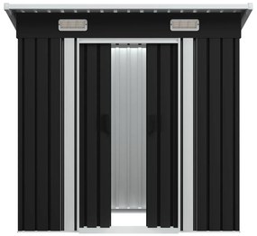 vidaXL Αποθήκη Κήπου Ανθρακί Ατσάλινη