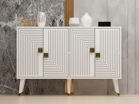 Μπουφές Λευκό / Χρυσό AHART 120x30x80