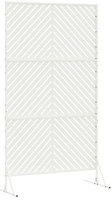 vidaXL Οθόνη Ιδιωτικότητας Λευκό 100 x 50 x 180 εκ. Ατσάλι