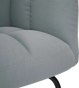 vidaXL Κουνιστή Πολυθρόνα Ανοιχτό Γκρι Υφασμάτινη