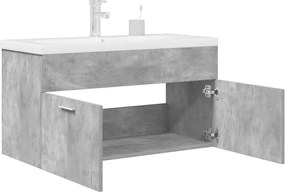 vidaXL Ντουλάπι νιπτήρα μπάνιου με ενσωματωμένη λεκάνη και βρύση