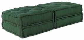 vidaXL Αρθρωτός Καναπές 2 pcs Πράσινο 70 x 70 x 36 εκ ύφασμα