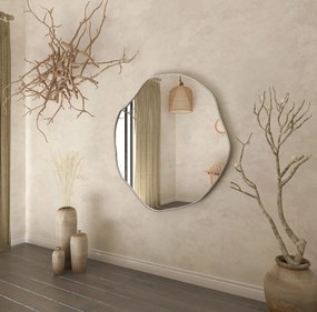 Stewehome Μοντέρνος Σχεδιασμός Καθρέφτης Ασήμι 76x76 cm