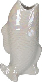 Βάζο ArteLibre Ψάρι Ιβουάρ Κεραμικό 15.5x10.5x28cm