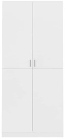 vidaXL Ντουλάπα Λευκή 90 x 52 x 200 εκ. από Επεξ. Ξύλο
