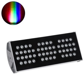 90224 GloboStar® FLOOD-TENA 90224 Προβολέας Wall Washer για Φωτισμό Κτιρίων LED 108W 9180lm 10° DC 24V Αδιάβροχο IP65 Μ43.5 x Π15.5 x Υ18cm RGBW DMX512 - Ασημί - 3 Years Warranty