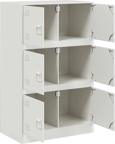 vidaXL Μπουφές Λευκός 67x39x107 εκ. από Ατσάλι