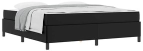 vidaXL Σκελετός κρεβατιού με στρώμα Μαύρο 180 x 200 cm Τεχνητό δέρμα