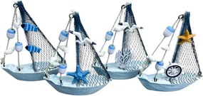 Διακοσμητικό Souvenir Καραβάκι - Σετ 8 τεμάχια - L2026-32ABCD - 125564