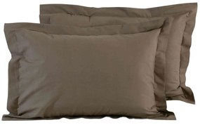 Μαξιλαροθήκες Σετ 2τμχ 1004 Best Colors Brown Das Home 50Χ70 100% Βαμβάκι