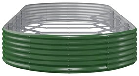 vidaXL Ζαρντινιέρα Πράσινο 373x140x36εκ. Ατσάλι με Ηλεκτρ.Βαφή Πούδρας