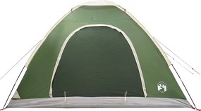 vidaXL Σκηνή Camping 4 ατόμων Πράσινο 185T Πολυεστέρας με επικάλυψη PU