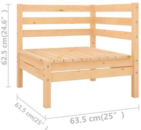 vidaXL Σαλόνι Κήπου Σετ 10 Τεμαχίων από Μασίφ Ξύλο Πεύκου