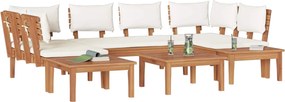 vidaXL Σετ Καναπέ Κήπου 4 pcs Καφέ και Κρέμα