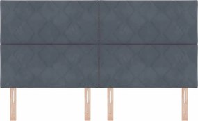 vidaXL Κεφαλάρι Σκούρο Γκρι 180 cm Βελούδο