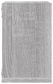 vidaXL Floating Ράφια Γκρι σονομά MDF Μεσαία Επιτοίχια Floating Ράφια