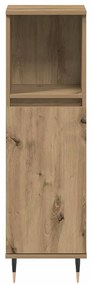 vidaXL Ντουλάπι μπάνιου Δρυς τεχνίτης 30x30x100 cm Κατασκευασμένο ξύλο