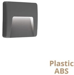 Απλίκα Φωτιστικό Τοίχου LED 3W IP65 3000K Cop 4308900 Viokef-4308900-Ανθρακί 4308900