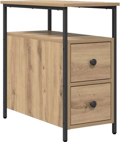 vidaXL Κομοδίνο artisan δρυς 30 x 60 x 60 εκ. Επεξεργασμένο ξύλο