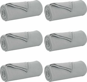 vidaXL Ριχτάρια 6 pcs Γκρι 170 x 130 εκ. Μαλλί