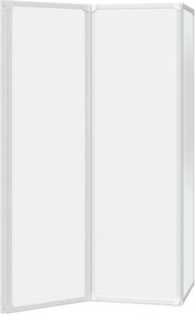 vidaXL Πτυσσόμενο Διαχωριστικό Μπανιέρας 141 x 132 cm 3 Πάνελ