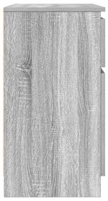 vidaXL Συρταριέρα με Συρτάρια Γκρι Sonoma 71x35x65 εκ. από Επεξ. Ξύλο