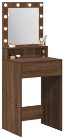 vidaXL Τραπέζι Μακιγιάζ Καφέ δρυς 50 x 41 x 135 εκ Επεξεργασμένο ξύλο