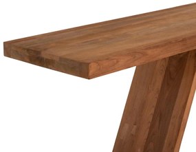 ΚΟΝΣΟΛΑ ΑΠΟ ΞΥΛΟ ΤΕΑΚ ΦΥΣΙΚΟ ΧΡΩΜΑ HM9555 220x50x90Υεκ.