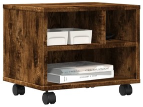 vidaXL Βάση Εκτυπωτή με Ρόδες Καπνιστή Δρυς 41x32x34,5 εκ.