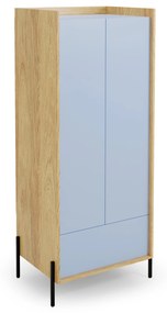 MOBIUS cabinet 2D color: hikora oak/blue horizon DIOMMI V-PL-MOBIUS-SZAFA_2D-NIEBIESKI DIOMMI-60-22410