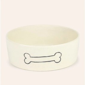 Μπωλ Φαγητού Για Κατοικίδια Κεραμικό Sasha CASASHADOGLCRU 18cm Ecru Calma House