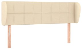 Κεφαλάρι με Πτερύγια Κρεμ 147 x 23 x 78/88 εκ. Υφασμάτινο - Κρεμ