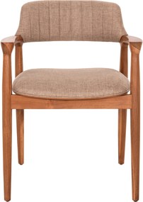 ΠΟΛΥΘΡΟΝΑ JAMES HM18259 TEAK WOOD ΜΕ ΣΑΜΠΑΝΙ ΥΦΑΣΜΑ 57x52x76Υεκ.