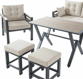 Σετ Κήπου Κρεμ FLIDRA 170x60x78