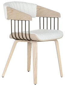 Καρέκλα Τραπεζαρίας Home ESPRIT Λευκό πολυεστέρας Ξύλο 51 x 55 x 76,5 cm