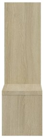 vidaXL Ραφιέρες Τοίχου 2 τεμ Λευκό/Sonoma Δρυς 50x15x50εκ. Μοριοσανίδα