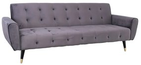 Καναπές Κρεβάτι Τριθέσιος MECO Γκρι Ύφασμα 219x83x83cm